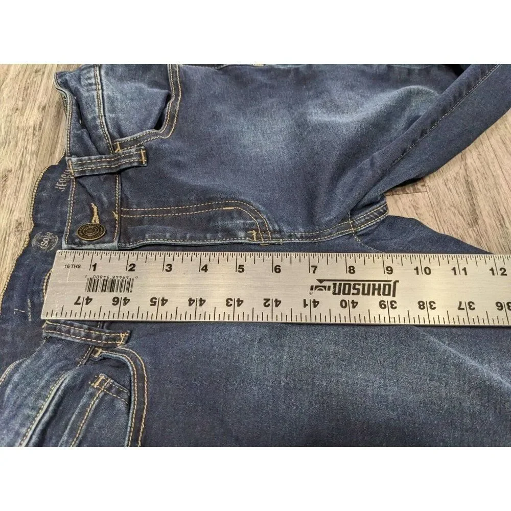 SO‎ Juniors Size 7 Skinny Embroidered Pockets Denim Blue Jeans Jeggings